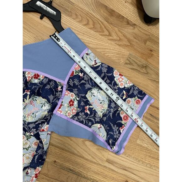 Vintage Kaftan Boho Mumu Dress Patchwork Hippie 80's Womens Size Medium Floral - Picture 7 of 9